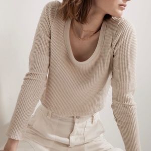 Madewell Waffle Long-Sleeve Crop Tee